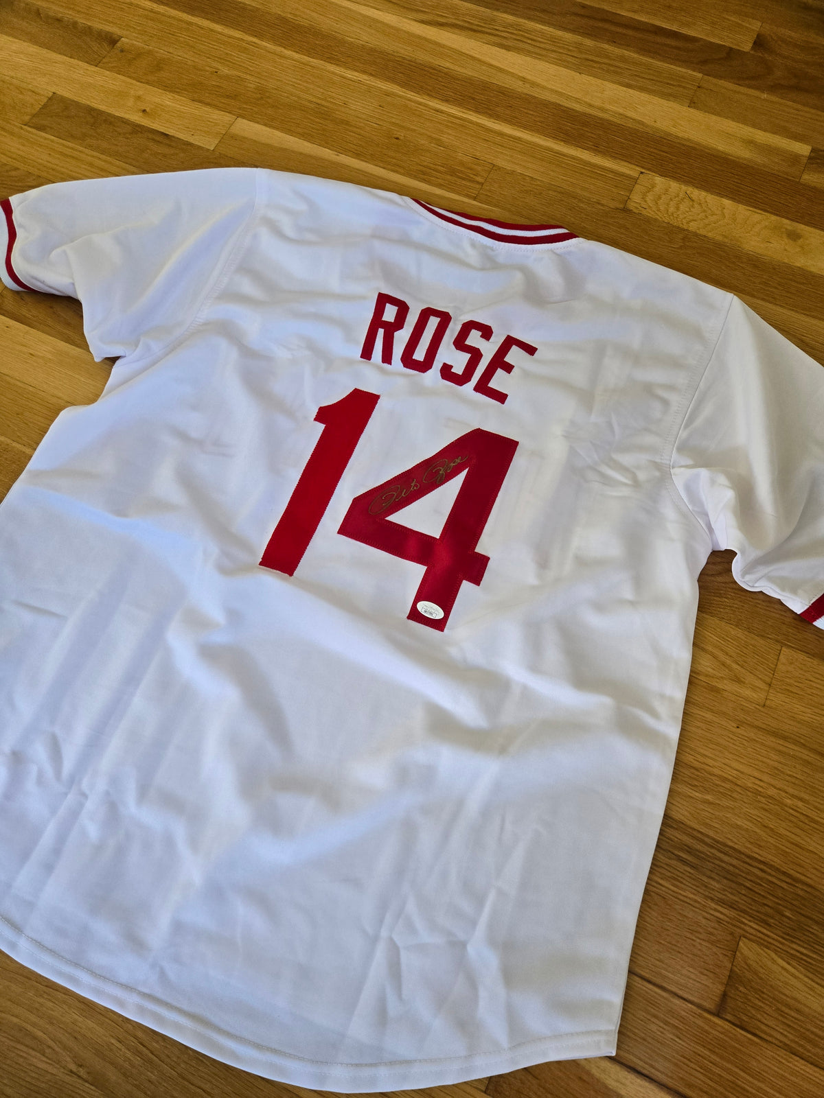 Pete Rose Real Autographed Cincinnati Jersey ⚾