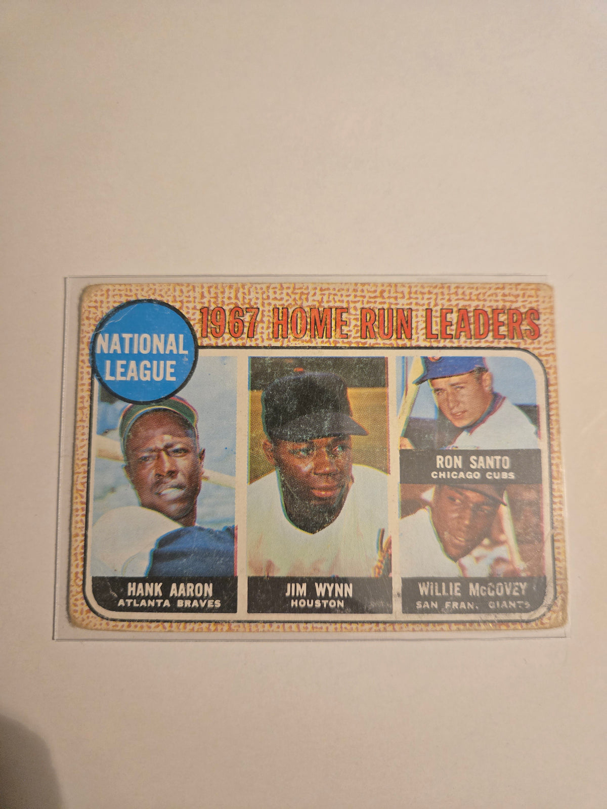 ⚾ 1968 Topps Home Run Leaders #5 – Hank Aaron, Willie McCovey