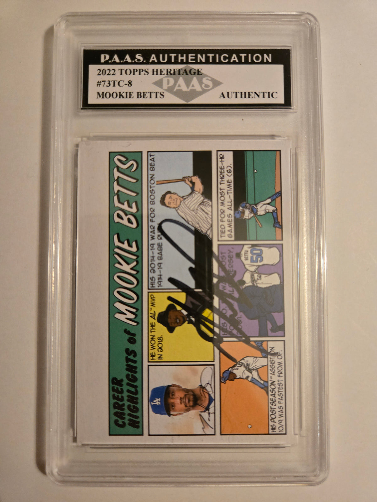 Mookie Betts Autographed 2022 Topps Comic Card!