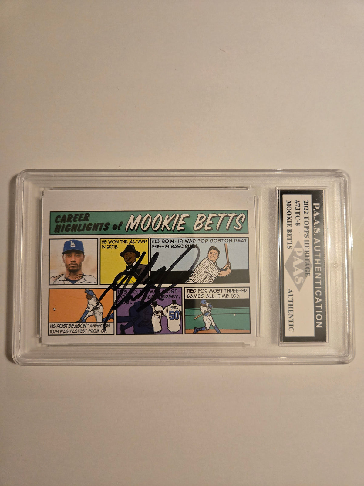 Mookie Betts Autographed 2022 Topps Comic Card!