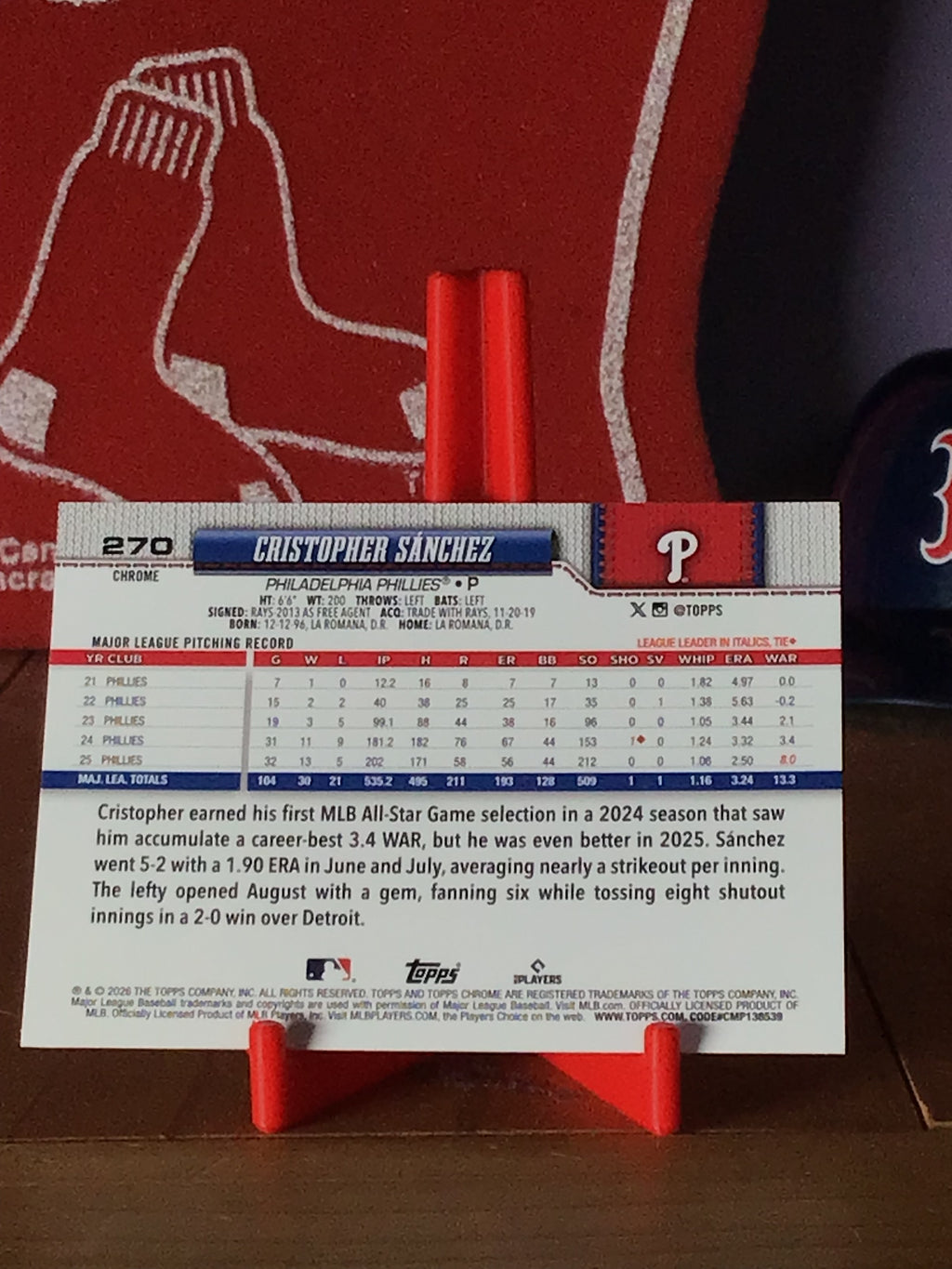 2026 Topps Chrome – Cristopher Sánchez #270 – Philadelphia Phillies