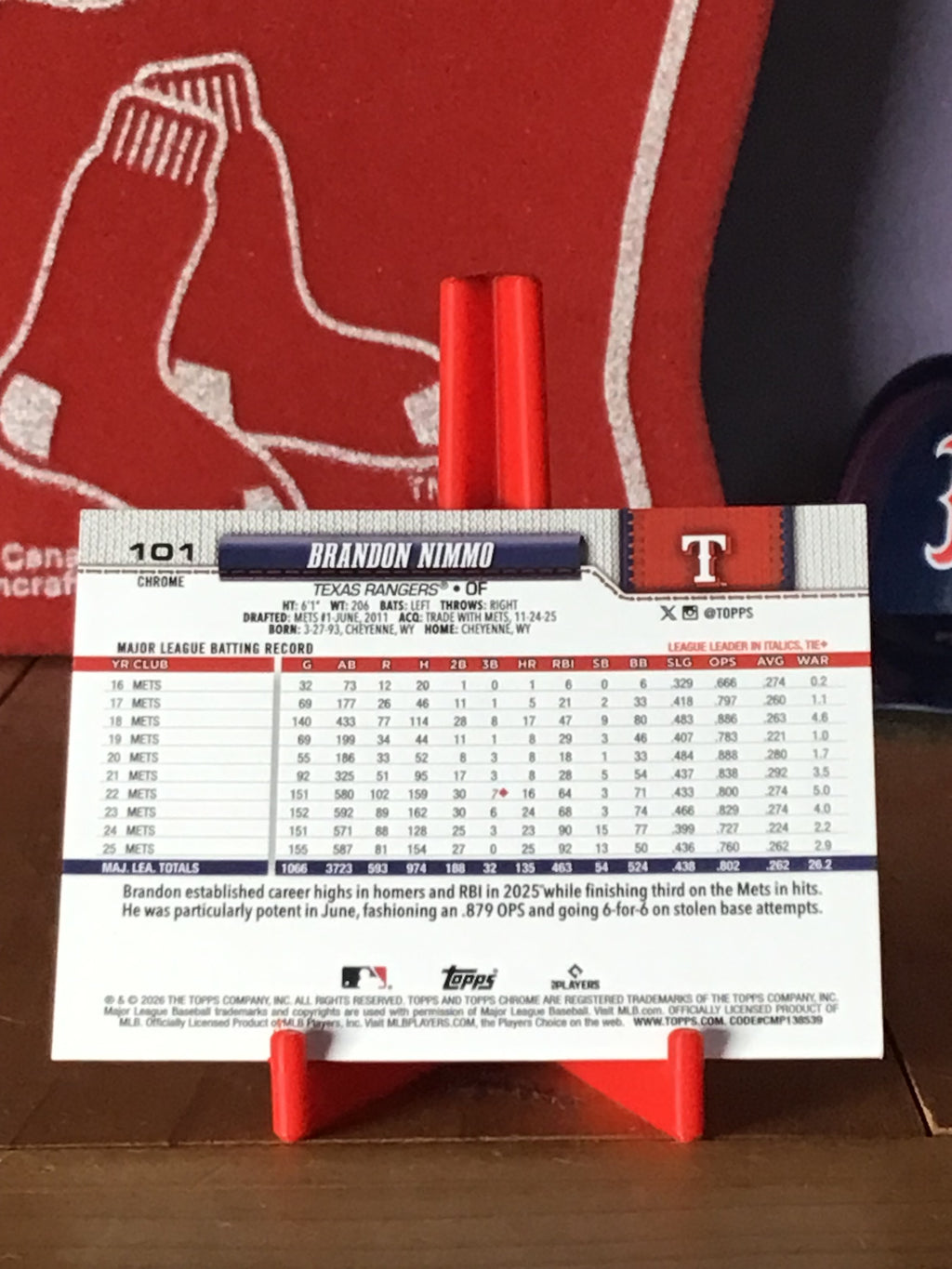 ✨ Brandon Nimmo X-Fractor! | 2026 Topps Chrome #101