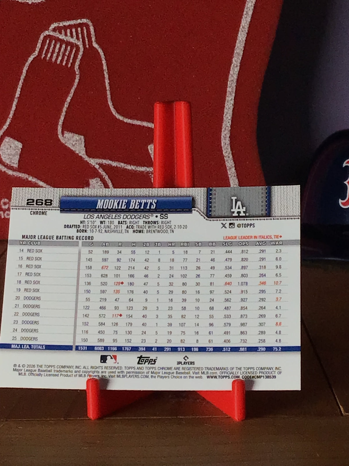 ⭐ Mookie Betts Dodgers Star! | 2026 Topps Chrome #268